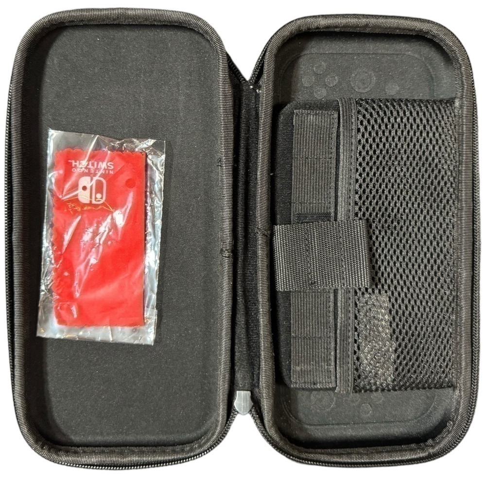 Nintendo Switch Carrying Case Black & Grey w/ Mesh Pocket and internal strap GUC - Picture 1 of 16